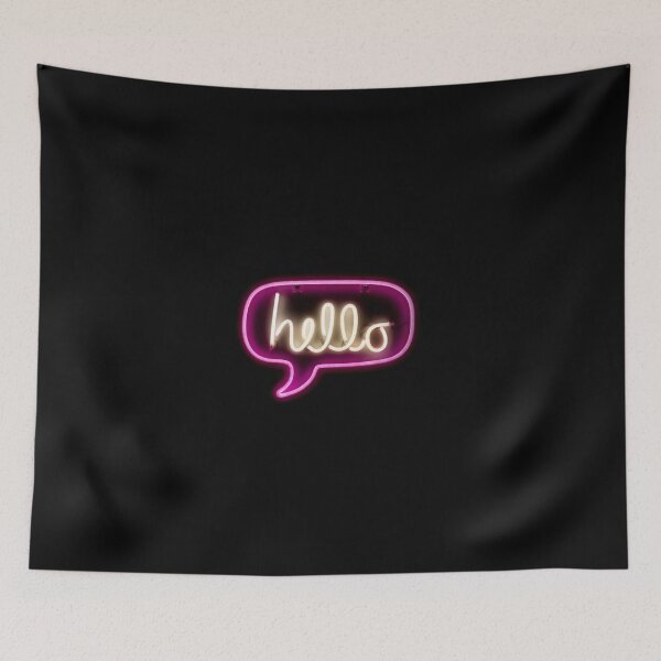 Item preview, hello thought bubble in yellow and pink neon designed and sold by timg58.