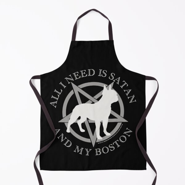 Item preview, All I Need is Satan and My Boston Terrier Hell Hound designed and sold by AlasAHintStudio.
