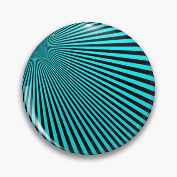 Item preview, Aqua And Black Optical Illusion Striped Lines  designed and sold by LMoonDesigns.