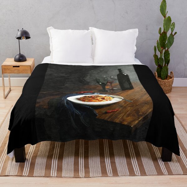 Item preview, Pasta and wine. Digital watercolor painting designed and sold by Vivid Studio.