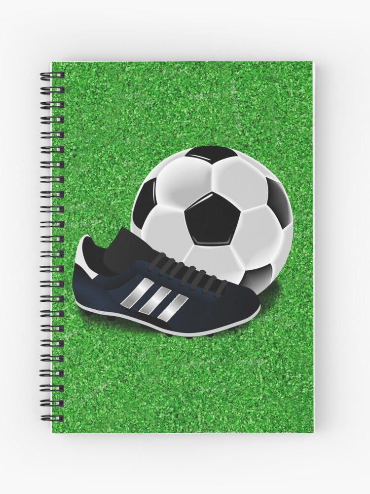 Cuaderno de espiral «Calas de fútbol y balón de fútbol» de Gravityx9 |  Redbubble