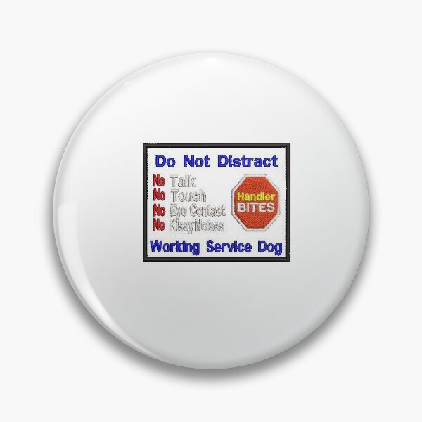Item preview, Do Not Distract Working Service Dog medical alert patch designed and sold by Zebra-and-Dog.