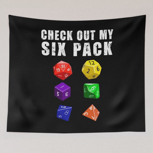 Item preview, Check Out My Six Pack Dice RPG Gamer - Funny Gym designed and sold by Fabvity.
