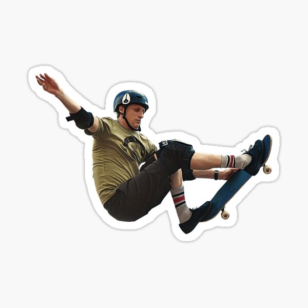 Tony Hawk Do A Kickflip Sticker by THPSart