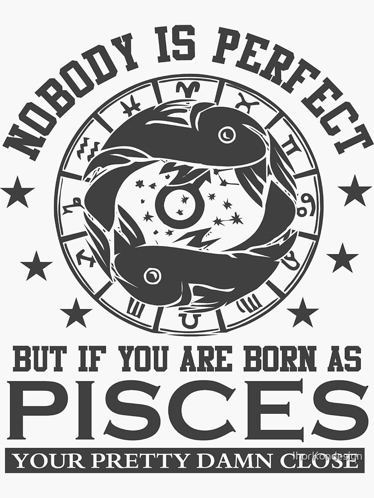 Pisces Zodiac Sign For Women Men Kids Birthday Gift Sticker