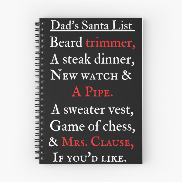 Item preview, Dad's Santa List designed and sold by VLamb.