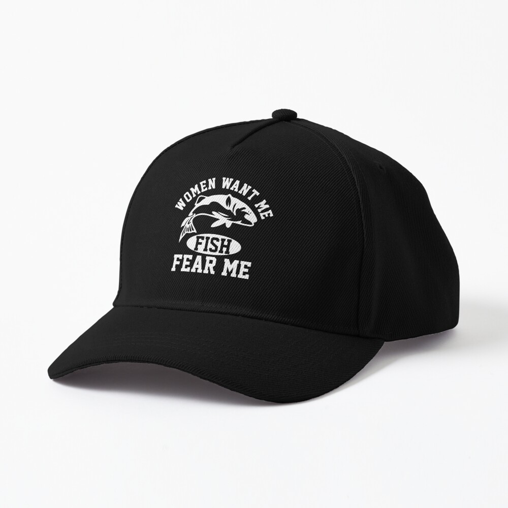 Fish Fear Me Funny Fishing' Baseball Cap