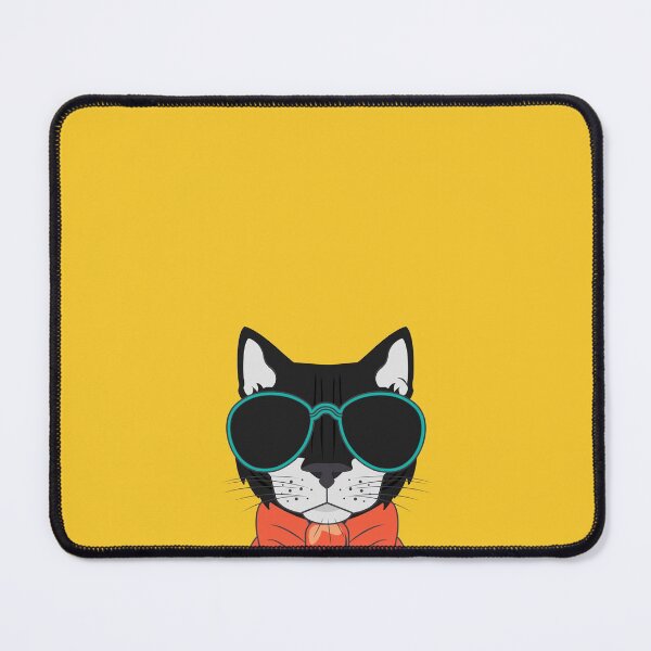 Item preview, Retro Black Cat Wearing Sunglasses And Bowtie designed and sold by DAFIN.