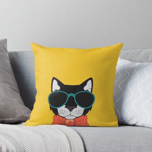 Item preview, Retro Black Cat Wearing Sunglasses And Bowtie designed and sold by DAFIN.