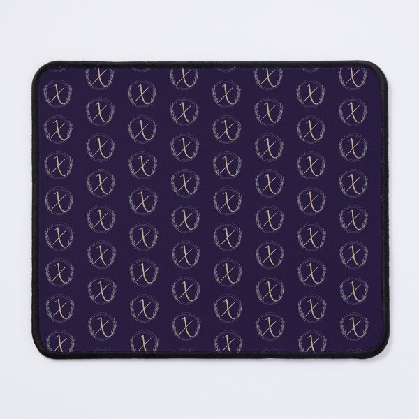 Item preview, Letter X - Gold Leaves blue - pattern designed and sold by Rionda.