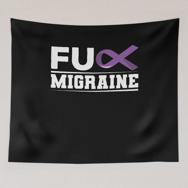 Item preview, Fuck Migraine Shirt, Awareness Tshirt For Migraine Warrior Fighter Survivor, Migraine Ribbon For Men Women, I Hate Headaches Tee designed and sold by aymob.