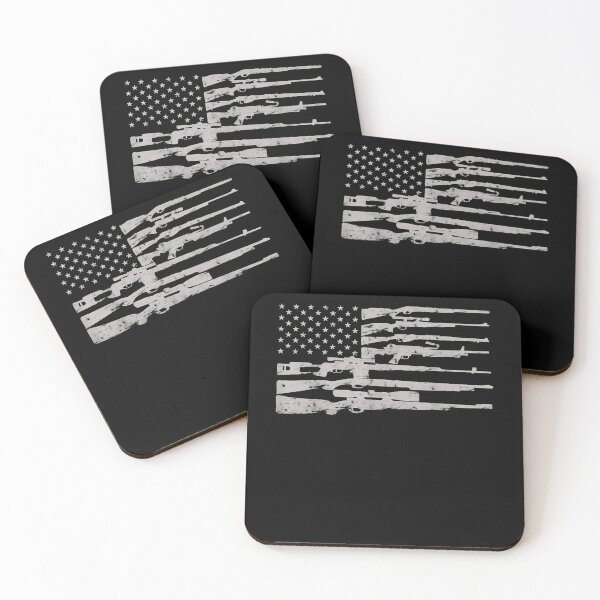 Item preview, Big American Flag With Machine Guns 2A Flag  designed and sold by LindaWatsons.