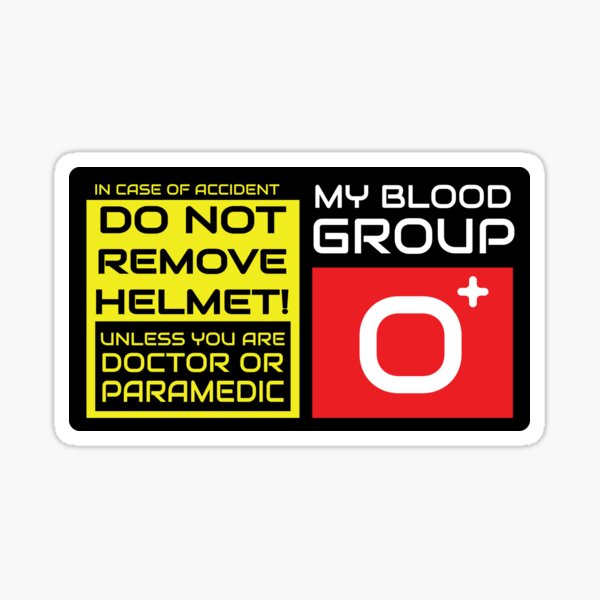 Votre groupe sanguin, stickers RÉTRO-RÉFLÉCHISSANT, pour casque, moto, vélo  – STICKERCB