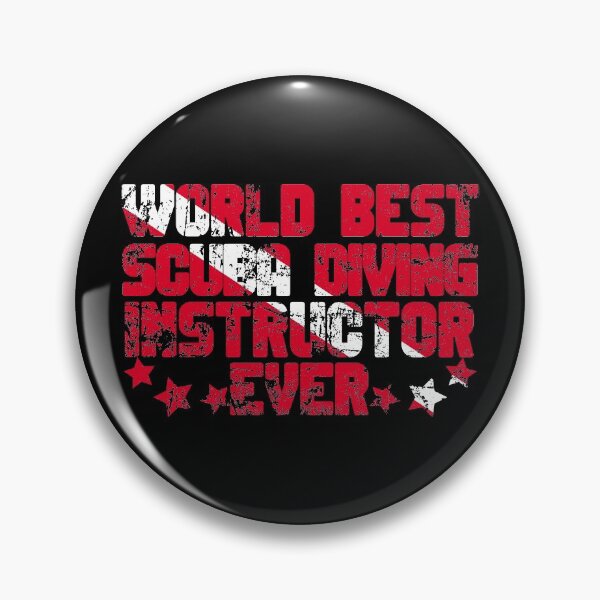 Item preview, World Best Scuba Diving Instructor Ever (vintage retro dive flag) designed and sold by StudioAquaLumos.