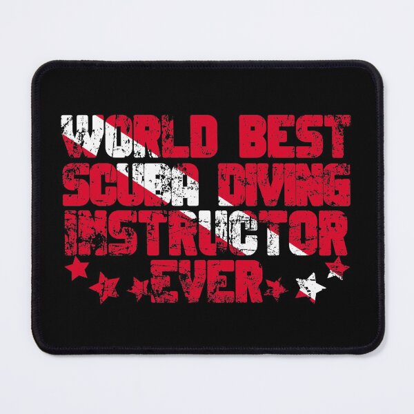 Item preview, World Best Scuba Diving Instructor Ever (vintage retro dive flag) designed and sold by StudioAquaLumos.