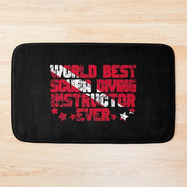 Item preview, World Best Scuba Diving Instructor Ever (vintage retro dive flag) designed and sold by StudioAquaLumos.