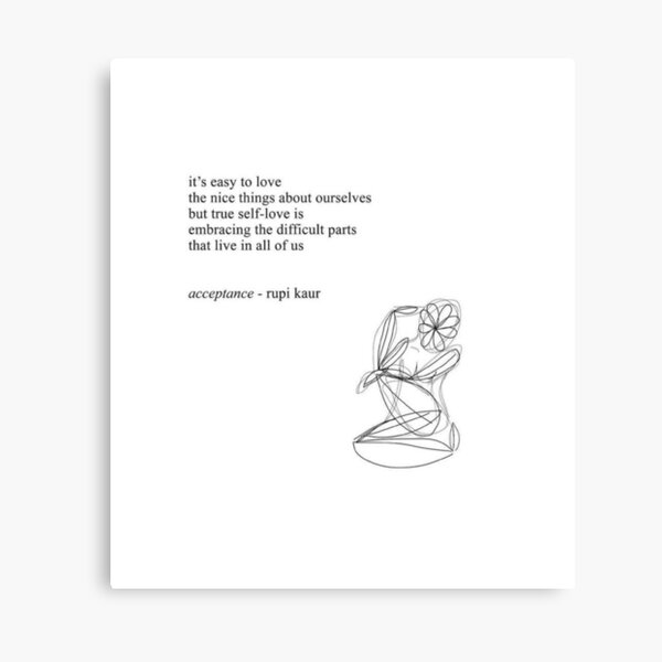 Lienzo «Poema de rupi kaur» de Autummnn | Redbubble