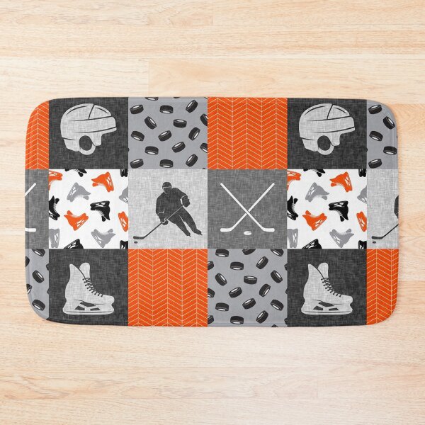 Item preview, Orange Ice Hockey Patchwork designed and sold by LucianaShop.