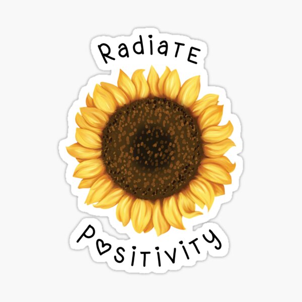 "Radiate Positivity Watercolor Sunflower Motivational Inspirational ...