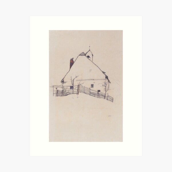 Item preview, EGON SCHIELE - House with bell tower 1912 designed and sold by artdesignco.