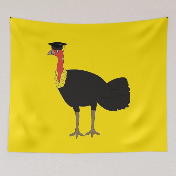 Item preview, Brush Turkey Full Time Graduate on Yellow designed and sold by Digitaldingo.