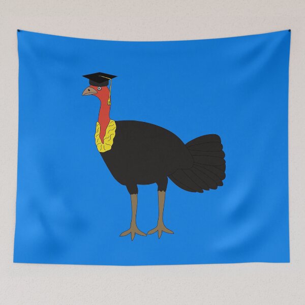 Item preview, Brush Turkey Full Time Graduate on Blue designed and sold by Digitaldingo.
