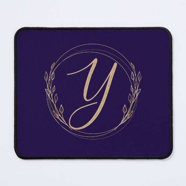 Item preview,  Letter Y - Gold Leaves on blue background designed and sold by Rionda.