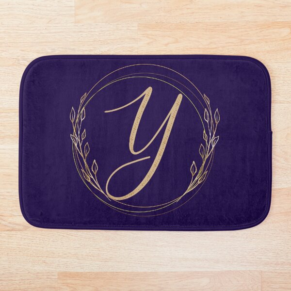 Item preview,  Letter Y - Gold Leaves on blue background designed and sold by Rionda.