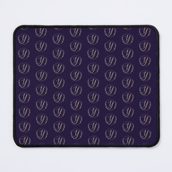 Item preview, Letter Y - Gold Leaves blue - pattern designed and sold by Rionda.
