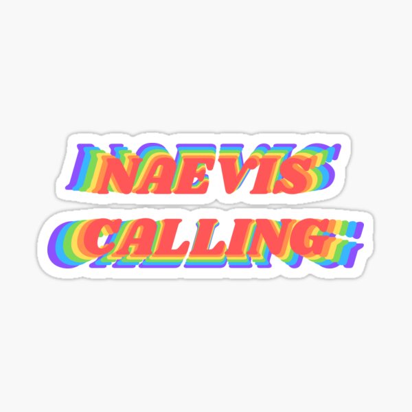 aespa Naevis Calling Cute Rainbow Kpop Sticker