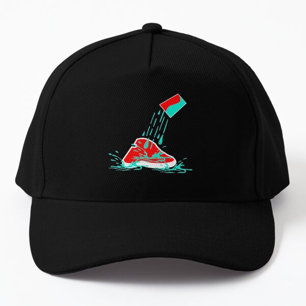 Slicked back hair, White bathing suit, Sloppy steaks, White couch Baseball Cap
