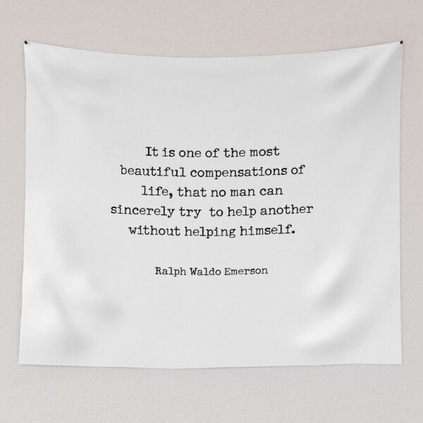 Item preview, It Is One Of The Most Beautiful Compensations, Ralph Waldo Emerson Quote designed and sold by corbrand.