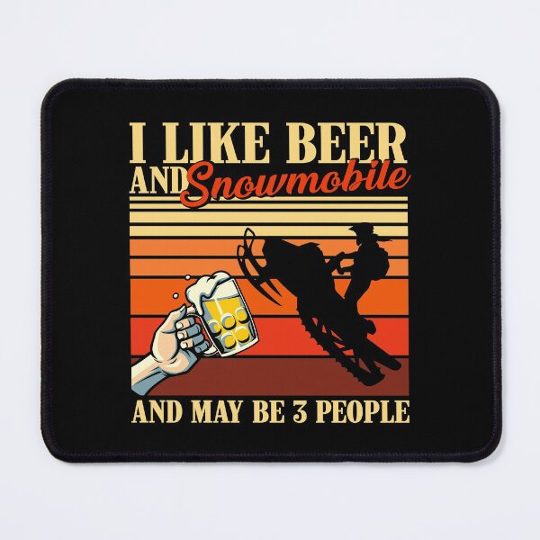 Item preview, I Like Beer And Sport Vintage Snowmobile designed and sold by AletacStore.