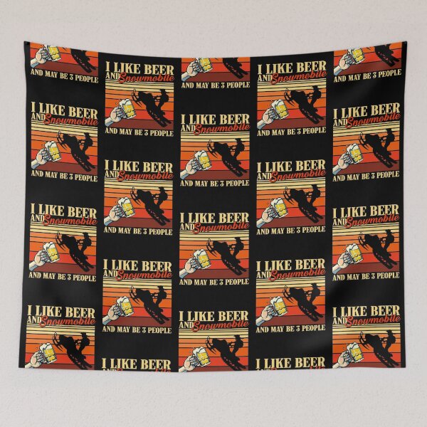 Item preview, I Like Beer And Sport Vintage Snowmobile designed and sold by AletacStore.