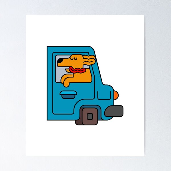 Item preview, dog driving a car designed and sold by Zaibo.