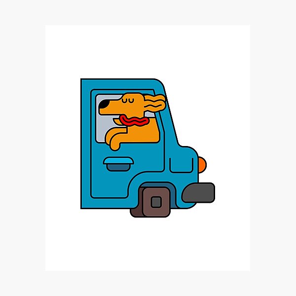 Item preview, dog driving a car designed and sold by Zaibo.