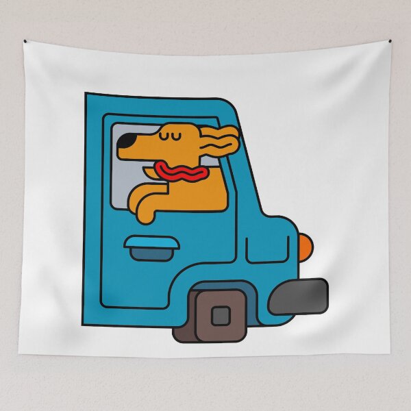 Item preview, dog driving a car designed and sold by Zaibo.