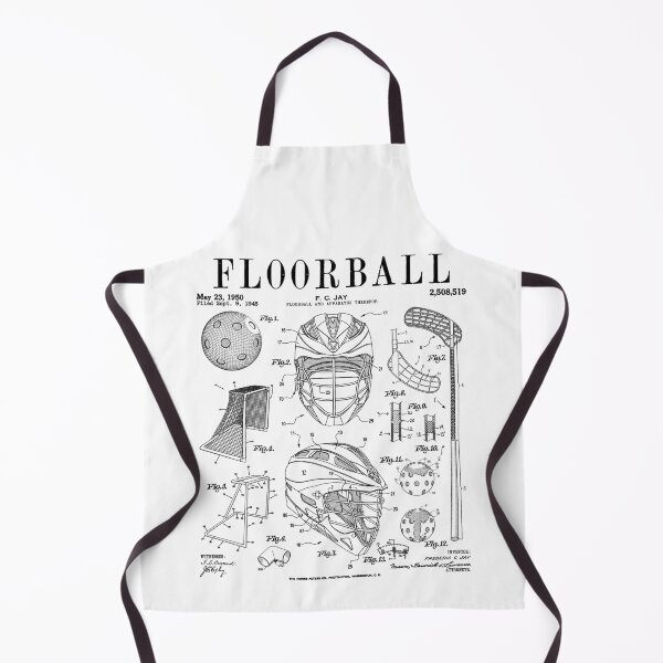 Item preview, Floorball Player Stick Goalie Sport Vintage Patent Print designed and sold by GrandeDuc.