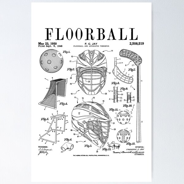  Floorball Knowledge Metal Tin Signs Floorball Equipment  Infographic Posters Floorball Players Club Home Room Science Wall Decor  8x12 Inches : Office Products