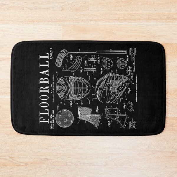 Item preview, Floorball Player Stick Goalie Sport Vintage Patent Print designed and sold by GrandeDuc.