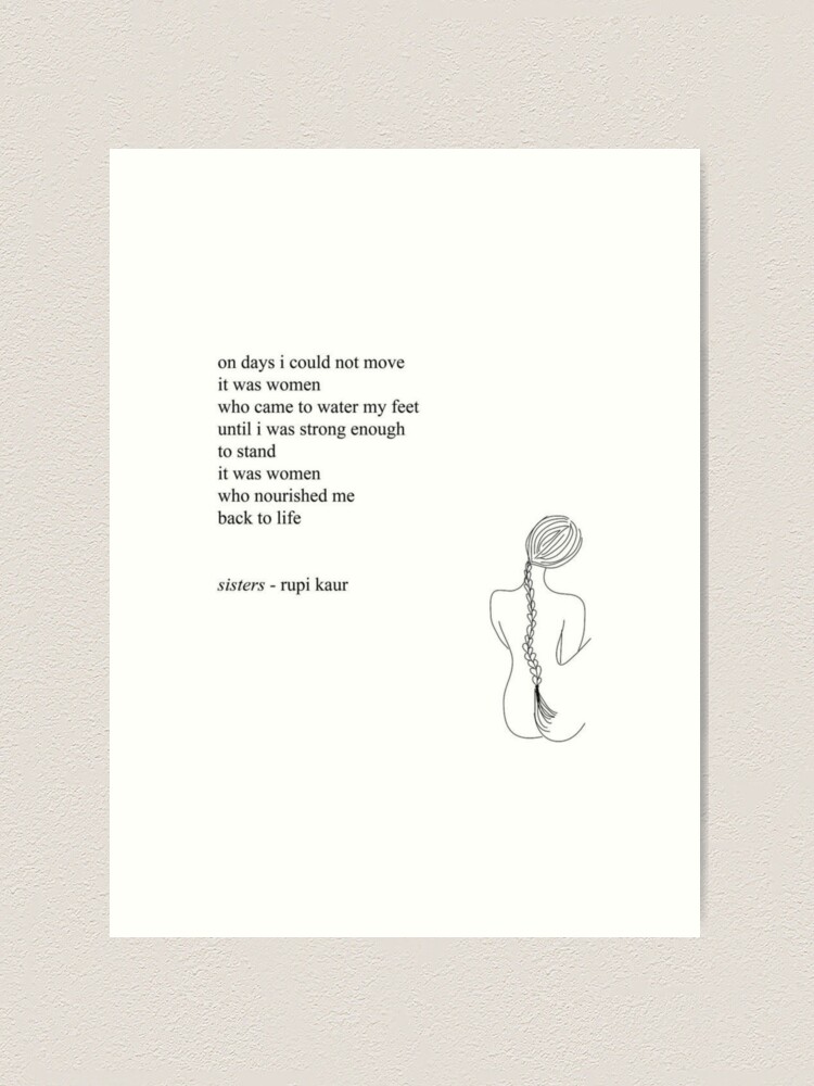 Poem by rupi kaur Sticker for Sale by Autummnn