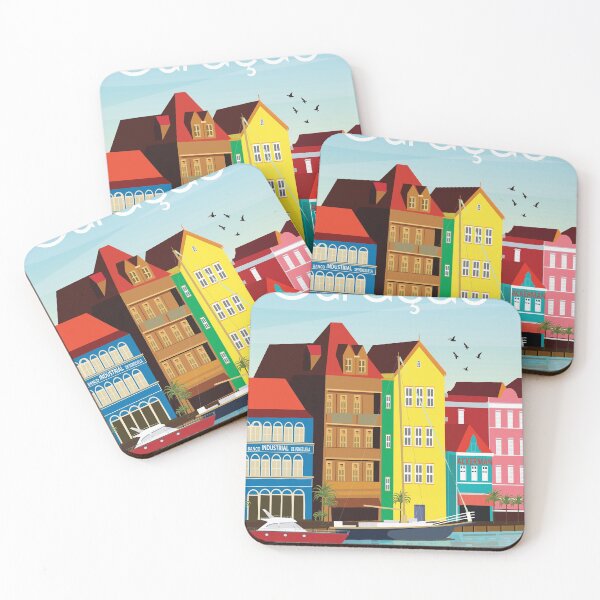 Item preview, Curacao Curaçao  island poster designed and sold by Arctic frame studio.