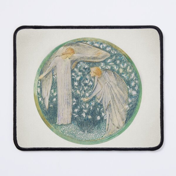 Item preview, White Garden Sir Edward Burne Jones painting designed and sold by UsedToBeStatue.