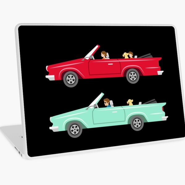 dog driving a car Laptop Skin