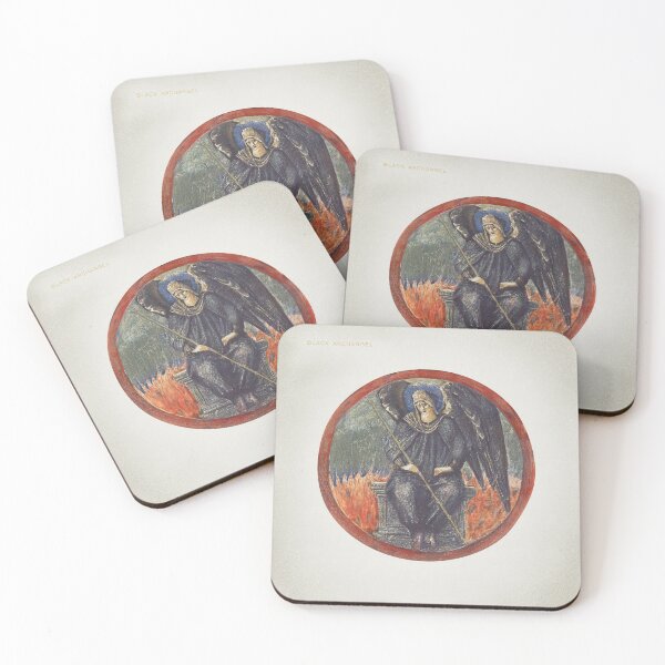 Item preview, Black Archangel Sir Edward Burne Jones painting designed and sold by UsedToBeStatue.
