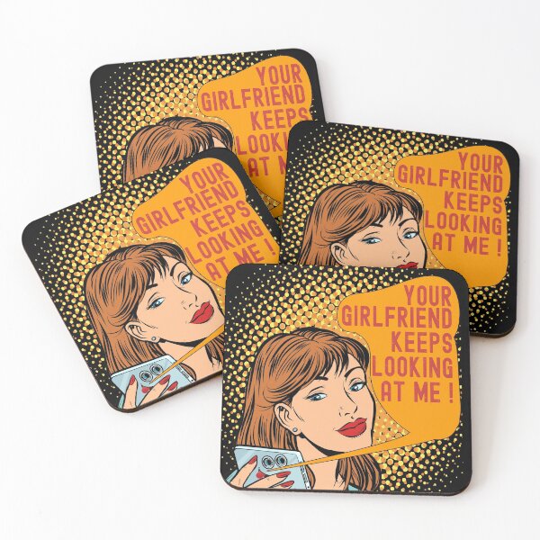 Item preview, Your Girlfriend Keeps Looking At Me Funny Retro Comic Style designed and sold by adamtepl.