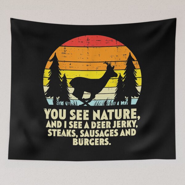 Item preview, You See Nature Deer Sunset Retro Bow Hunting Hunter Dad designed and sold by ScottSlade.