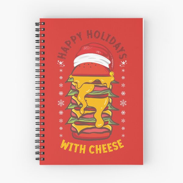 Item preview, Classy and Cute Xmas HAPPY HOLIDAY WITH CHEESE Tall Funny Red Christmas Cheeseburger Winter Holiday Design with Santa Hat and Snowflakes designed and sold by zenturtlemerch.