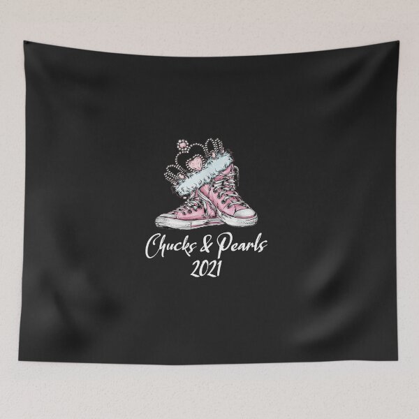 Item preview, Crown and Pin-k Shoes k-Amala-h-Arris 2021 vicepresidente Chucks and Pea-rls 2021 designed and sold by WilliamJohnson9.