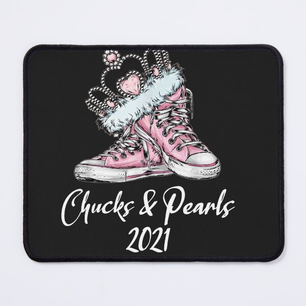 Item preview, Crown and Pin-k Shoes k-Amala-h-Arris 2021 vicepresidente Chucks and Pea-rls 2021 designed and sold by WilliamJohnson9.